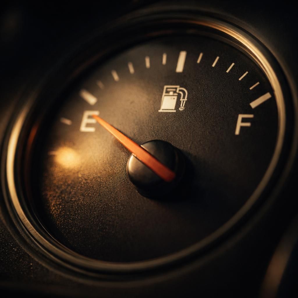 Meter van een lege brandstoftank